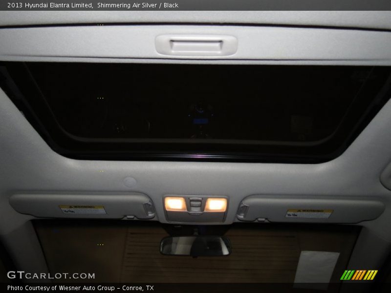 Shimmering Air Silver / Black 2013 Hyundai Elantra Limited