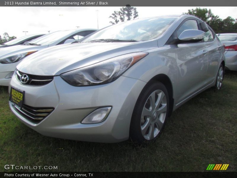 Shimmering Air Silver / Black 2013 Hyundai Elantra Limited
