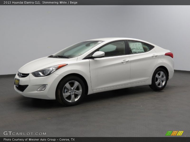 Shimmering White / Beige 2013 Hyundai Elantra GLS