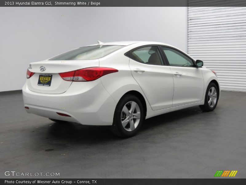 Shimmering White / Beige 2013 Hyundai Elantra GLS