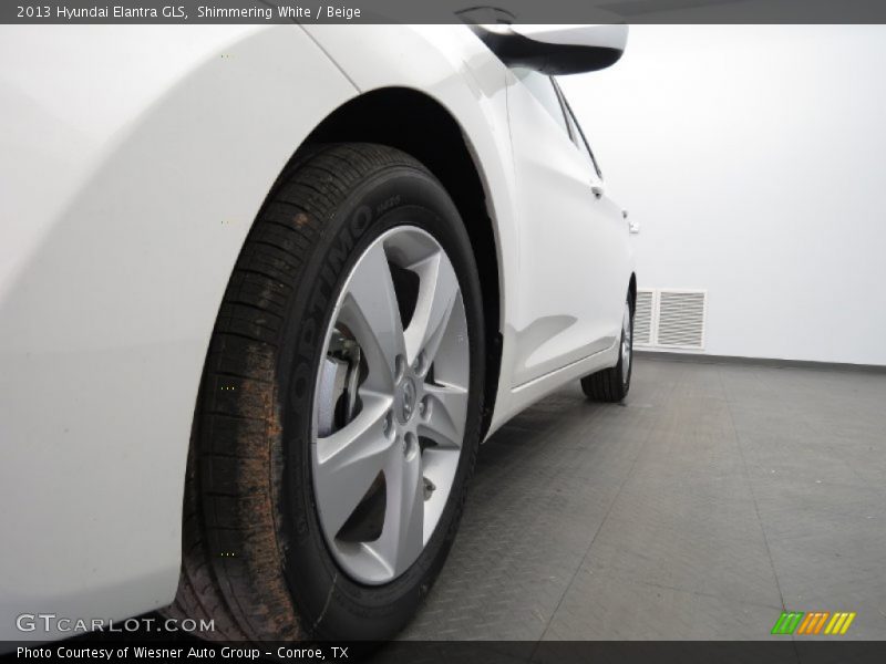 Shimmering White / Beige 2013 Hyundai Elantra GLS