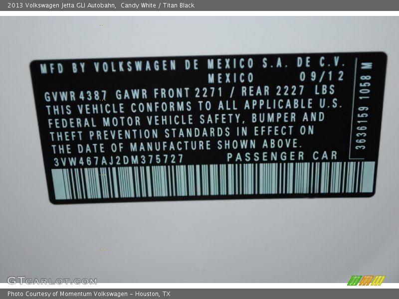 Candy White / Titan Black 2013 Volkswagen Jetta GLI Autobahn