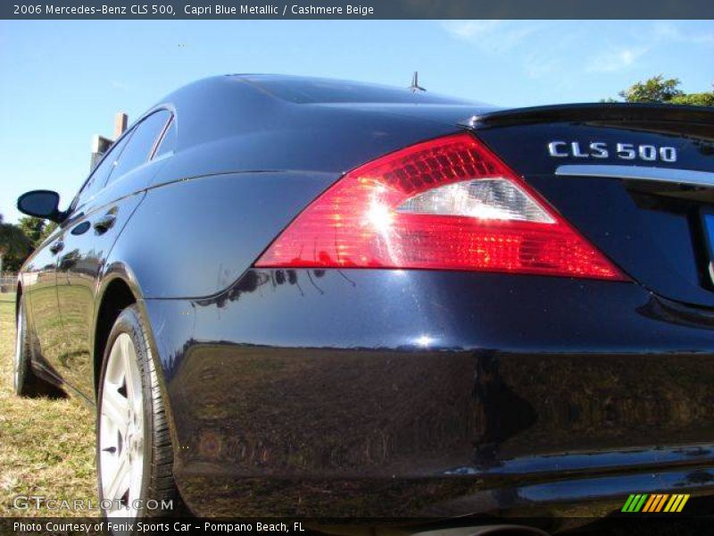 Capri Blue Metallic / Cashmere Beige 2006 Mercedes-Benz CLS 500
