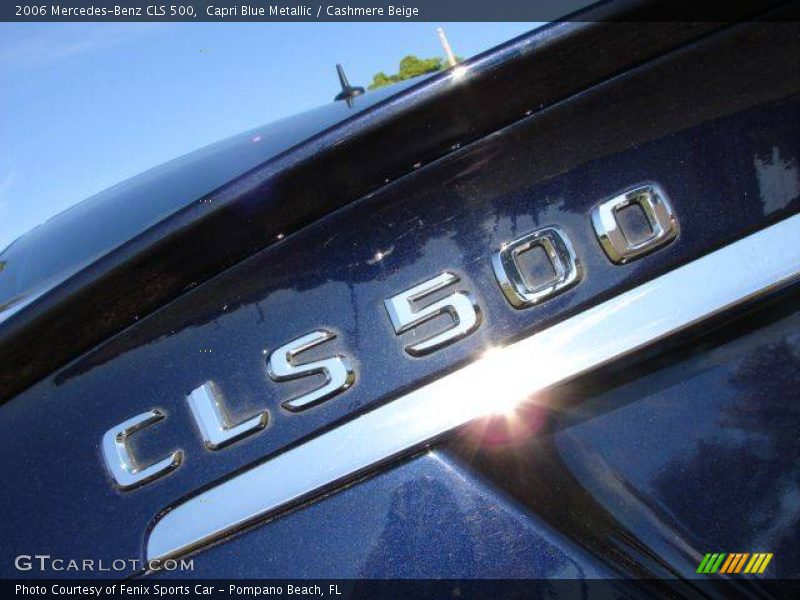 Capri Blue Metallic / Cashmere Beige 2006 Mercedes-Benz CLS 500