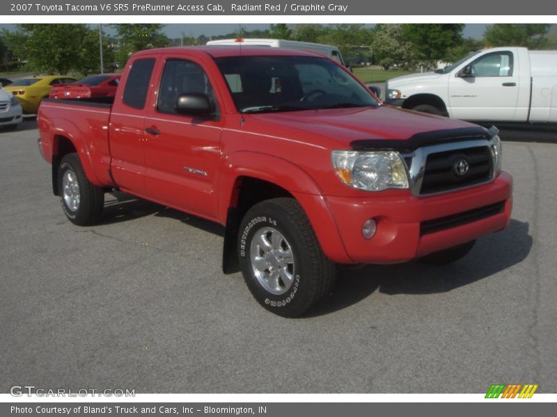 Radiant Red / Graphite Gray 2007 Toyota Tacoma V6 SR5 PreRunner Access Cab
