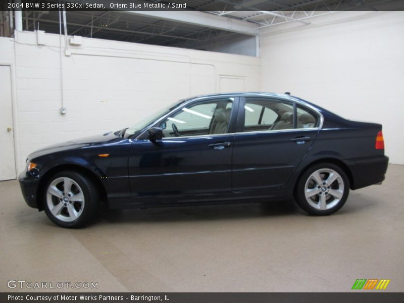 Orient Blue Metallic / Sand 2004 BMW 3 Series 330xi Sedan