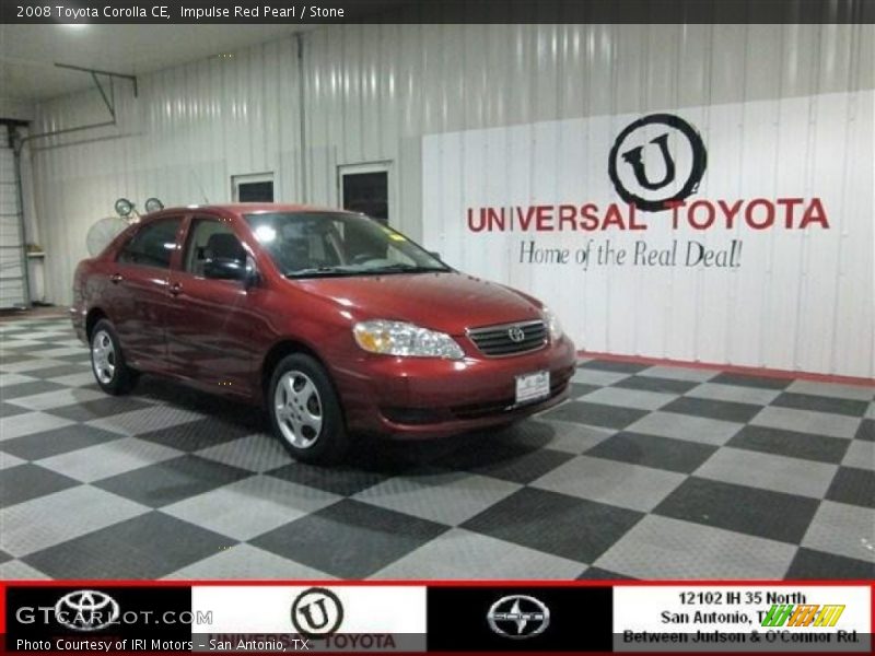 Impulse Red Pearl / Stone 2008 Toyota Corolla CE