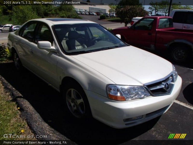White Diamond Pearl / Parchment 2003 Acura TL 3.2