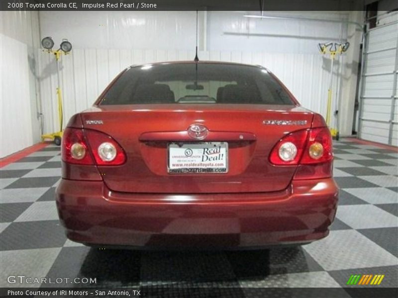 Impulse Red Pearl / Stone 2008 Toyota Corolla CE
