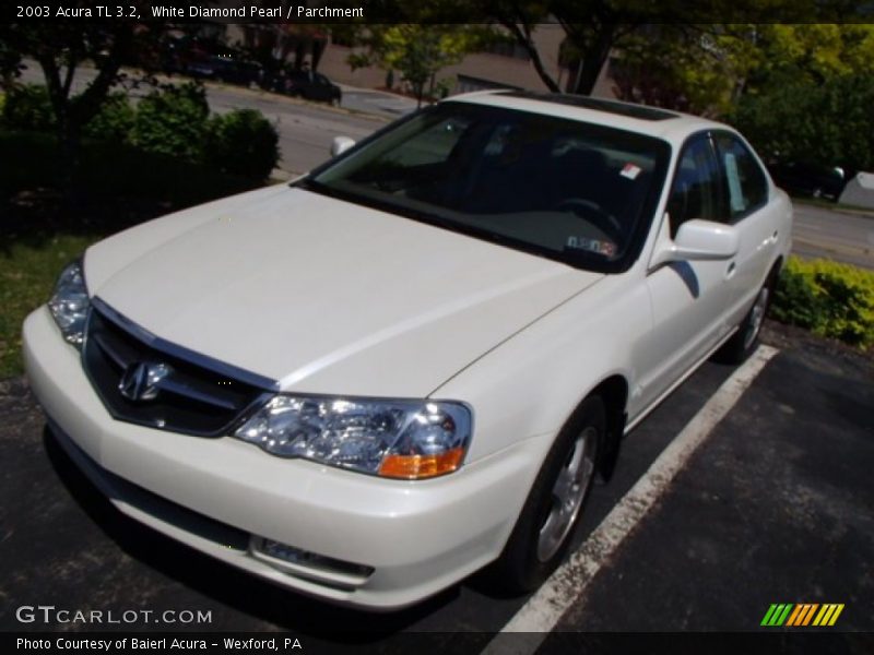 White Diamond Pearl / Parchment 2003 Acura TL 3.2