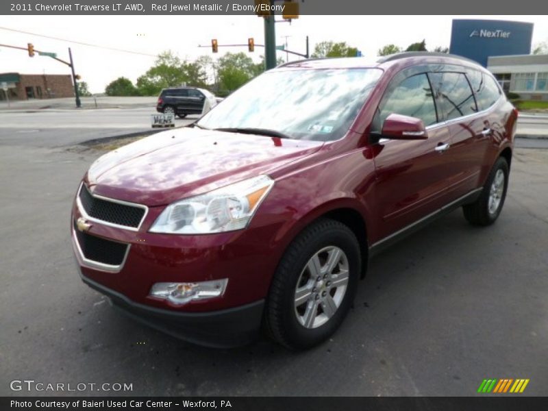 Red Jewel Metallic / Ebony/Ebony 2011 Chevrolet Traverse LT AWD
