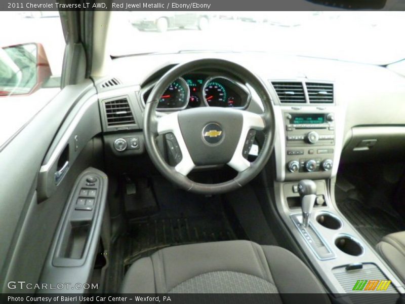 Red Jewel Metallic / Ebony/Ebony 2011 Chevrolet Traverse LT AWD