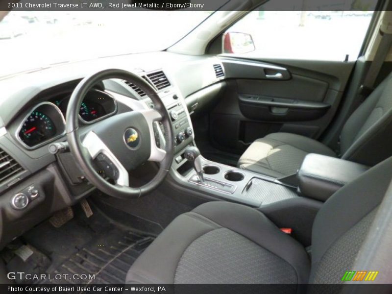 Red Jewel Metallic / Ebony/Ebony 2011 Chevrolet Traverse LT AWD