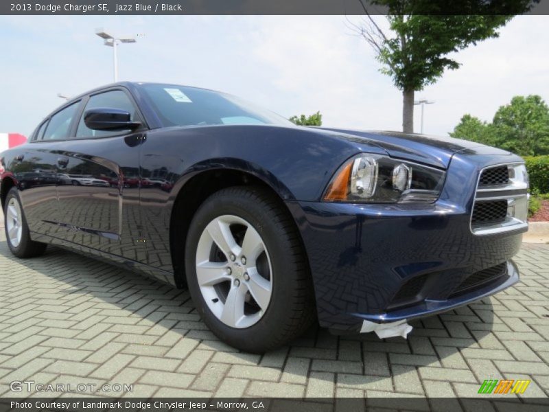 Jazz Blue / Black 2013 Dodge Charger SE