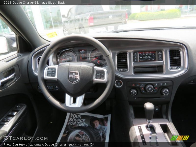 Jazz Blue / Black 2013 Dodge Charger SE