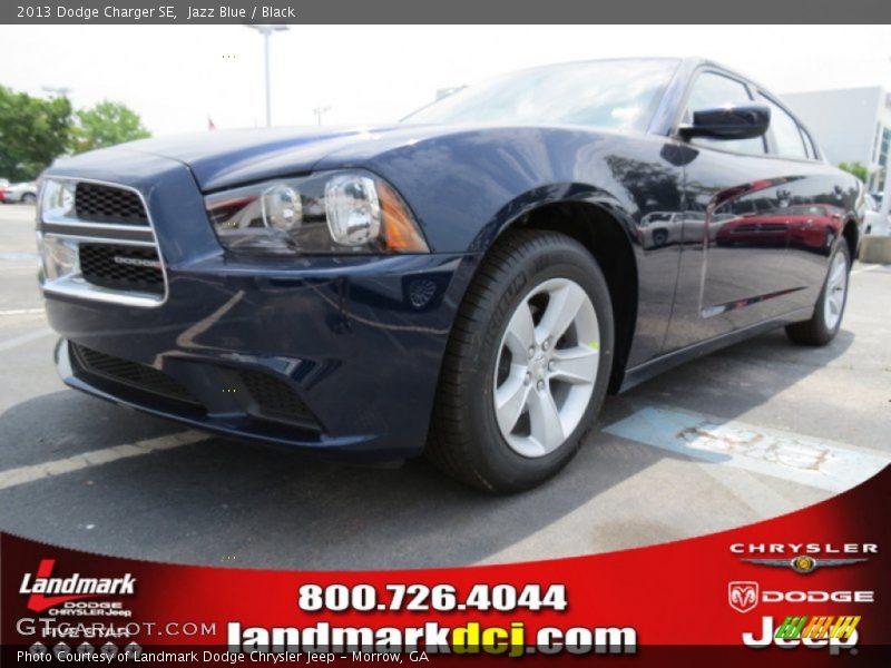 Jazz Blue / Black 2013 Dodge Charger SE