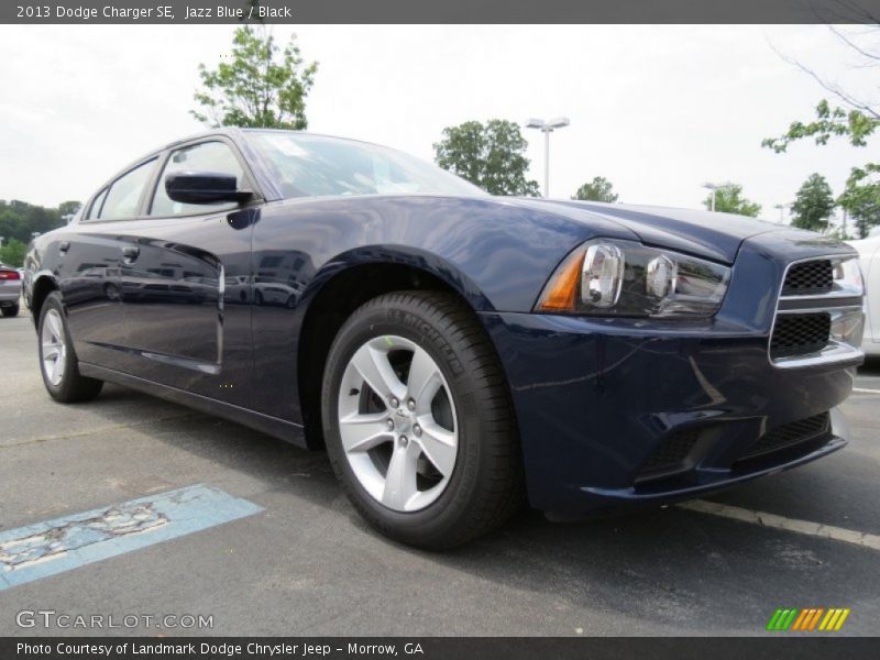 Jazz Blue / Black 2013 Dodge Charger SE