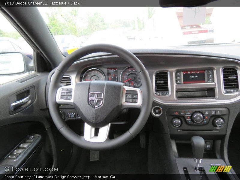 Jazz Blue / Black 2013 Dodge Charger SE