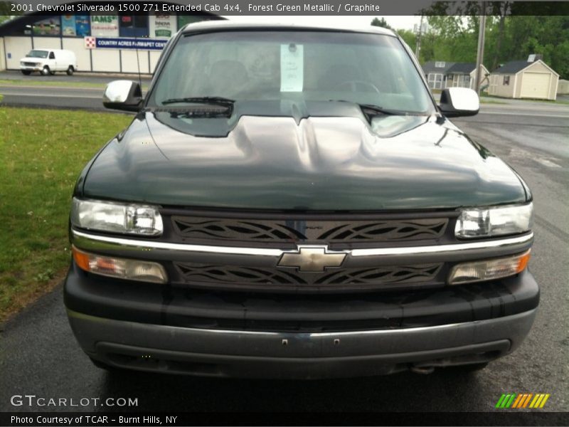 Forest Green Metallic / Graphite 2001 Chevrolet Silverado 1500 Z71 Extended Cab 4x4
