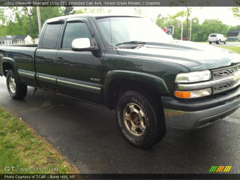 Forest Green Metallic / Graphite 2001 Chevrolet Silverado 1500 Z71 Extended Cab 4x4