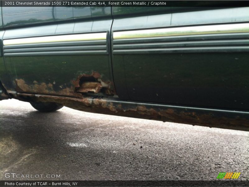Forest Green Metallic / Graphite 2001 Chevrolet Silverado 1500 Z71 Extended Cab 4x4