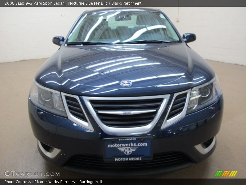 Nocturne Blue Metallic / Black/Parchment 2008 Saab 9-3 Aero Sport Sedan