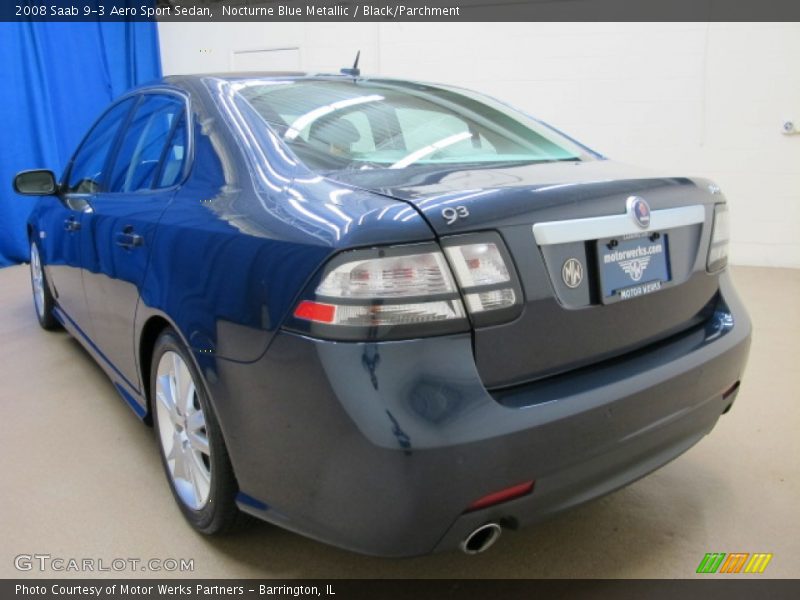 Nocturne Blue Metallic / Black/Parchment 2008 Saab 9-3 Aero Sport Sedan