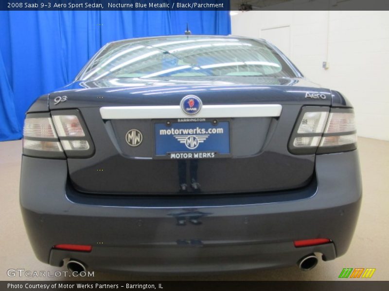 Nocturne Blue Metallic / Black/Parchment 2008 Saab 9-3 Aero Sport Sedan
