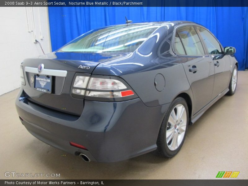 Nocturne Blue Metallic / Black/Parchment 2008 Saab 9-3 Aero Sport Sedan