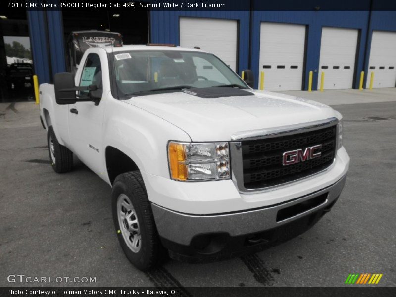 Summit White / Dark Titanium 2013 GMC Sierra 3500HD Regular Cab 4x4