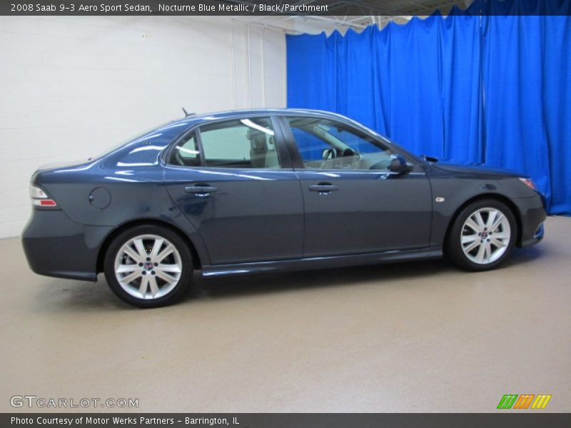 Nocturne Blue Metallic / Black/Parchment 2008 Saab 9-3 Aero Sport Sedan