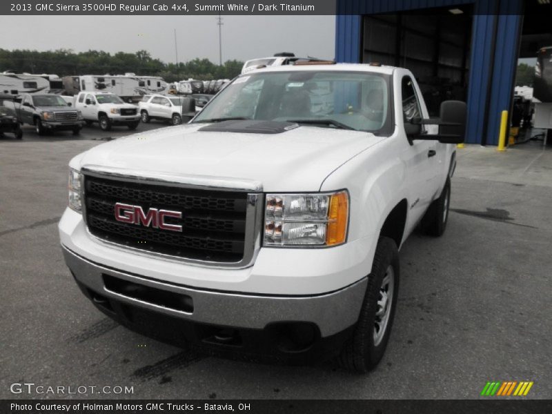 Summit White / Dark Titanium 2013 GMC Sierra 3500HD Regular Cab 4x4