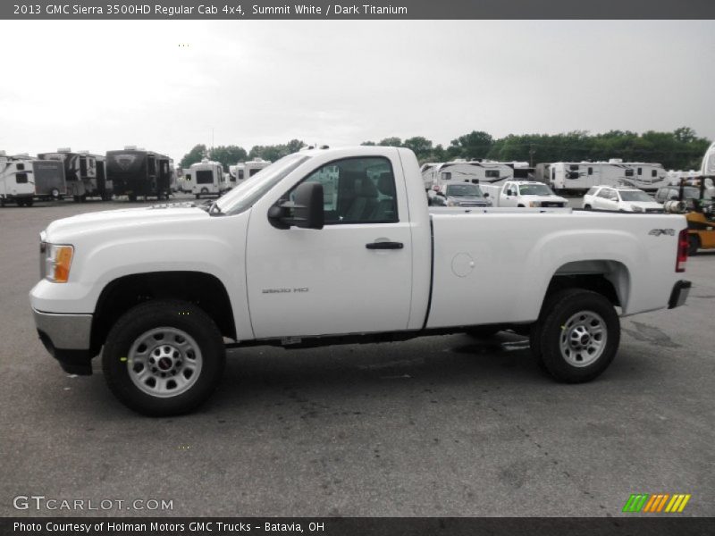 Summit White / Dark Titanium 2013 GMC Sierra 3500HD Regular Cab 4x4