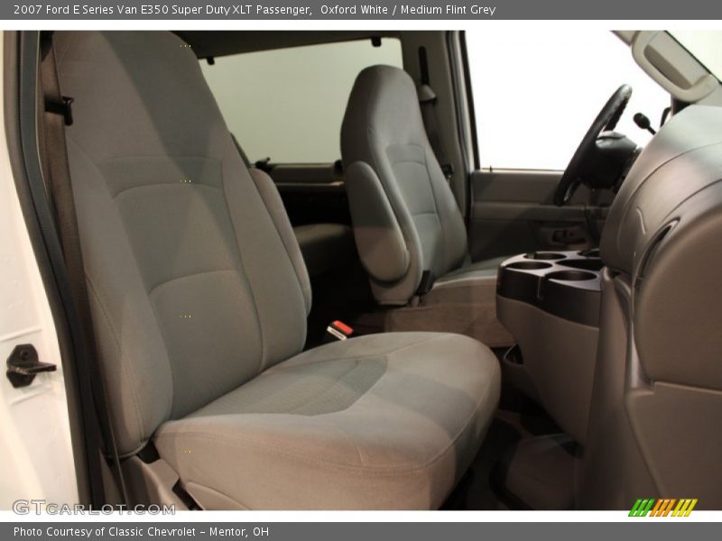 Oxford White / Medium Flint Grey 2007 Ford E Series Van E350 Super Duty XLT Passenger