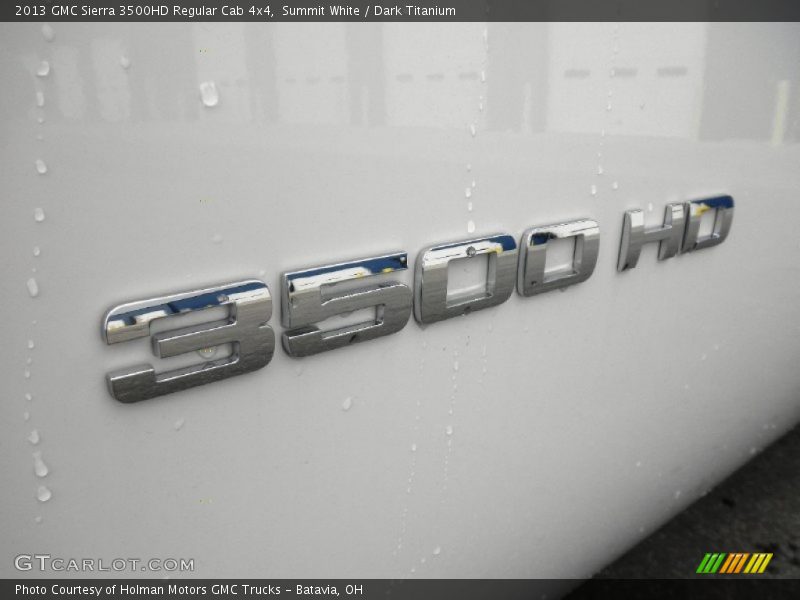 Summit White / Dark Titanium 2013 GMC Sierra 3500HD Regular Cab 4x4