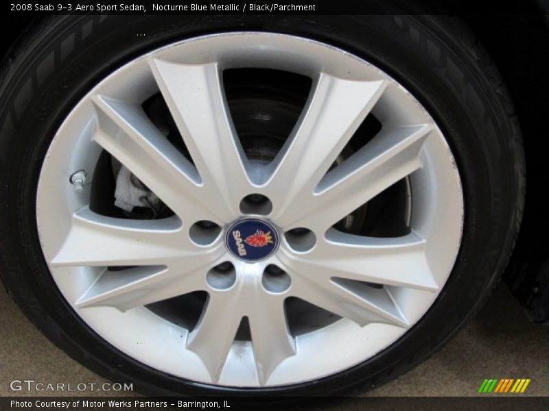 Nocturne Blue Metallic / Black/Parchment 2008 Saab 9-3 Aero Sport Sedan