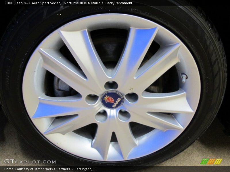 Nocturne Blue Metallic / Black/Parchment 2008 Saab 9-3 Aero Sport Sedan