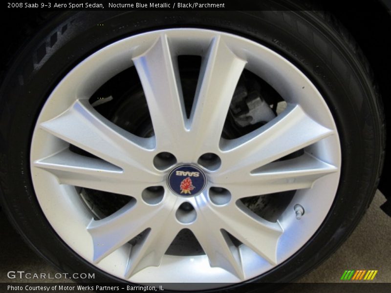 Nocturne Blue Metallic / Black/Parchment 2008 Saab 9-3 Aero Sport Sedan
