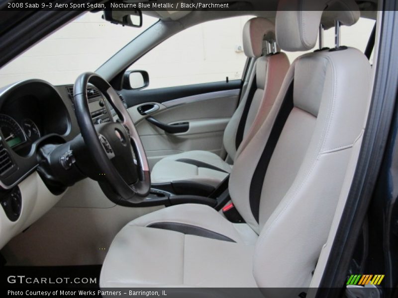 Nocturne Blue Metallic / Black/Parchment 2008 Saab 9-3 Aero Sport Sedan