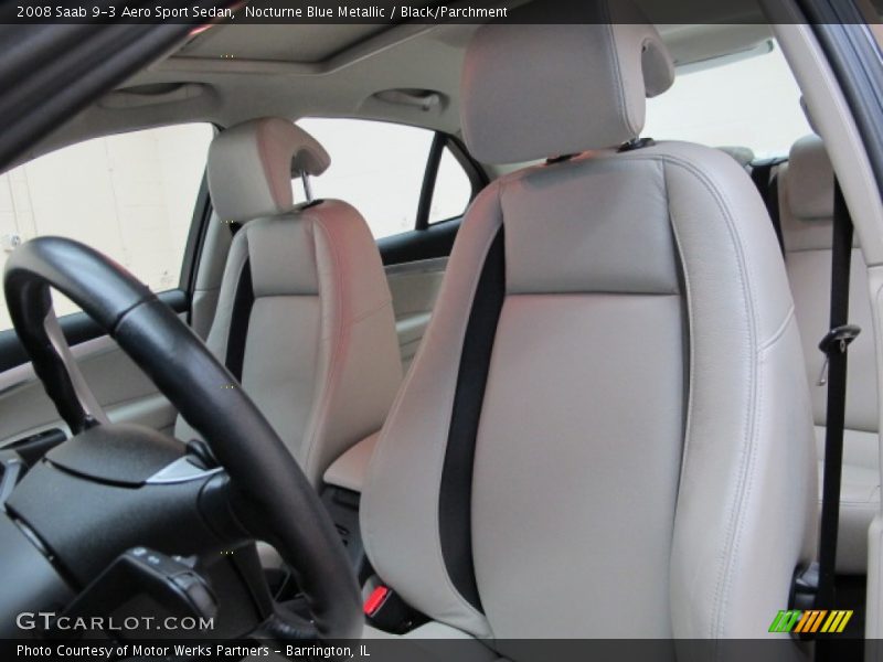Nocturne Blue Metallic / Black/Parchment 2008 Saab 9-3 Aero Sport Sedan