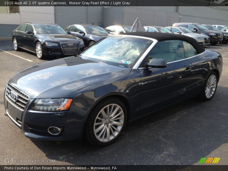 Meteor Gray Pearl Effect / Light Gray 2010 Audi A5 2.0T quattro Cabriolet