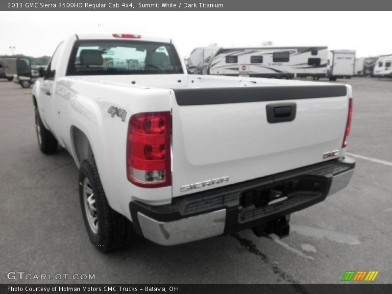Summit White / Dark Titanium 2013 GMC Sierra 3500HD Regular Cab 4x4