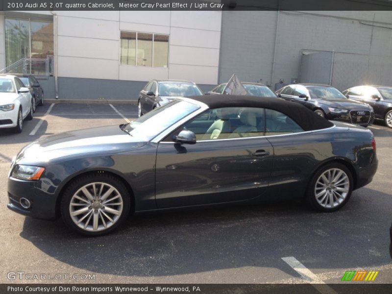 Meteor Gray Pearl Effect / Light Gray 2010 Audi A5 2.0T quattro Cabriolet