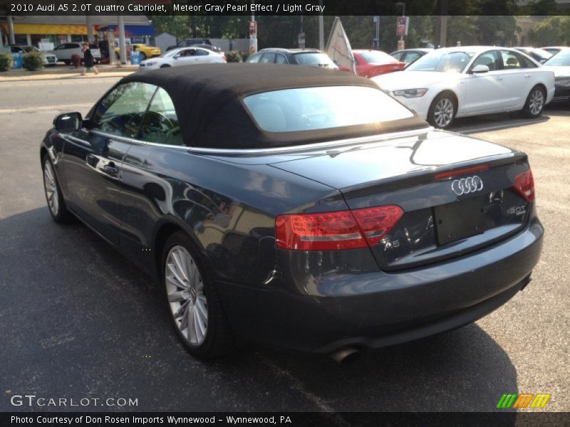 Meteor Gray Pearl Effect / Light Gray 2010 Audi A5 2.0T quattro Cabriolet