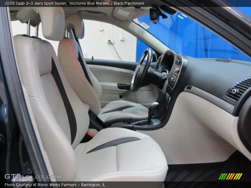 Nocturne Blue Metallic / Black/Parchment 2008 Saab 9-3 Aero Sport Sedan