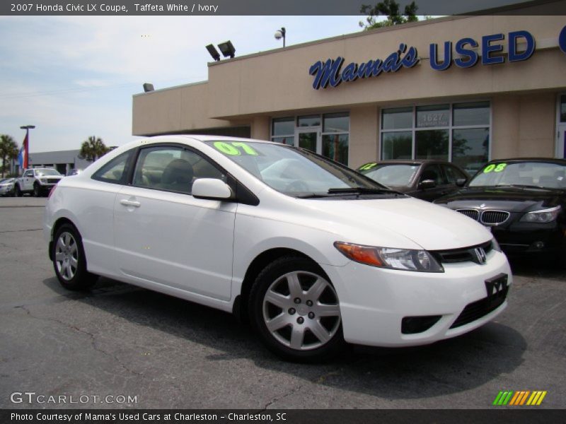 Taffeta White / Ivory 2007 Honda Civic LX Coupe
