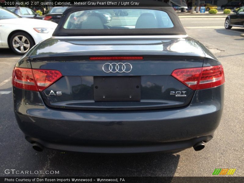 Meteor Gray Pearl Effect / Light Gray 2010 Audi A5 2.0T quattro Cabriolet