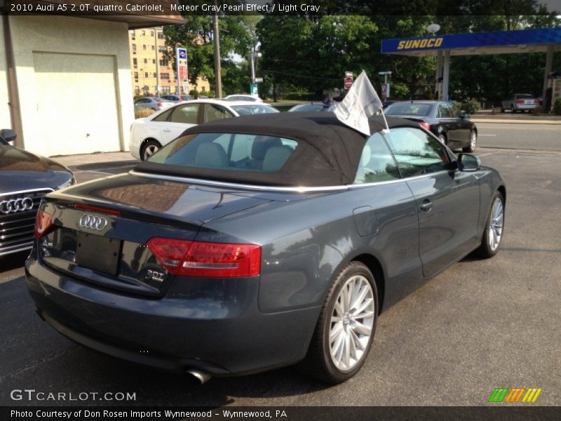 Meteor Gray Pearl Effect / Light Gray 2010 Audi A5 2.0T quattro Cabriolet