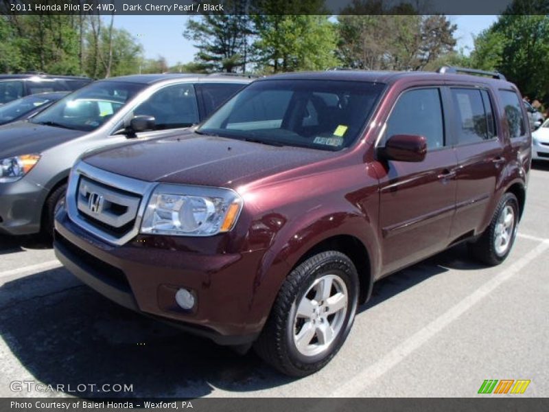 Dark Cherry Pearl / Black 2011 Honda Pilot EX 4WD
