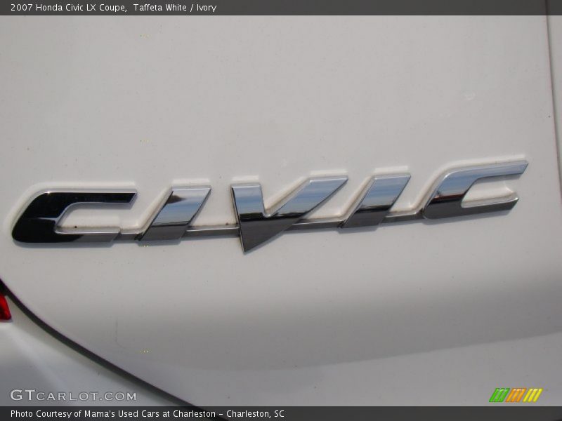 Taffeta White / Ivory 2007 Honda Civic LX Coupe